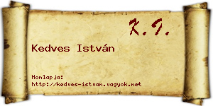 Kedves István névjegykártya