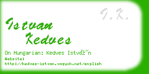 istvan kedves business card